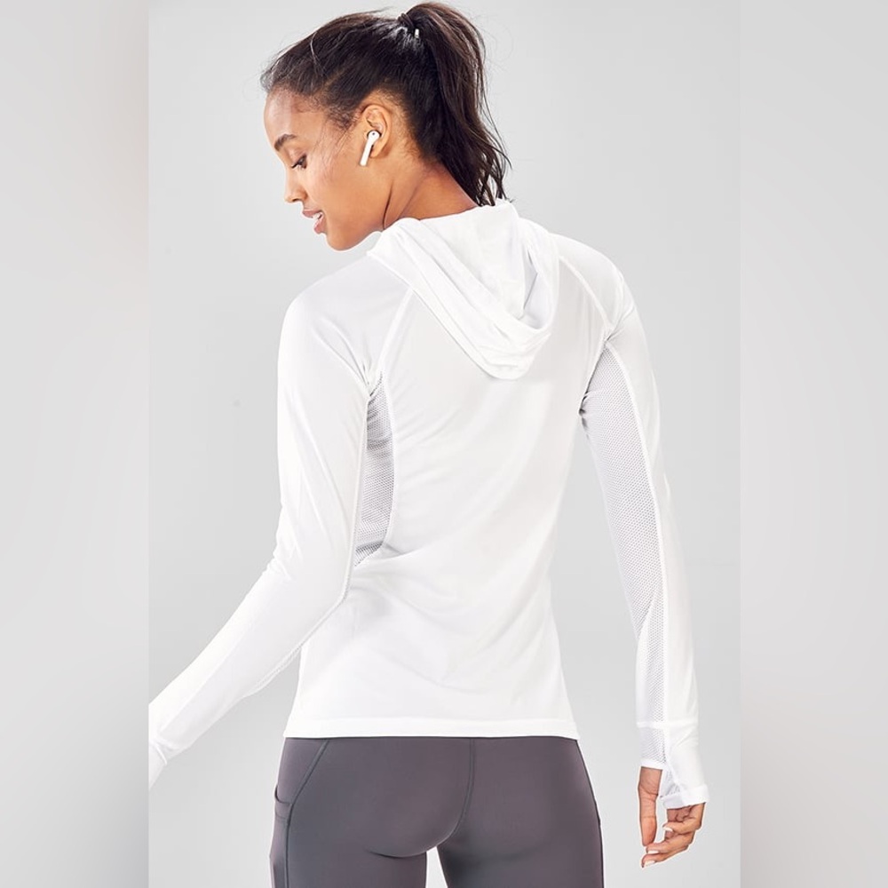 Fabletics White Alecia Performance Hooded Pullove… - image 2